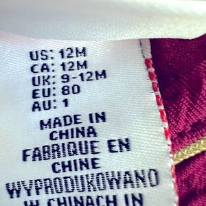 12M burgundy and gold sleeveless top with gold buttons on the back